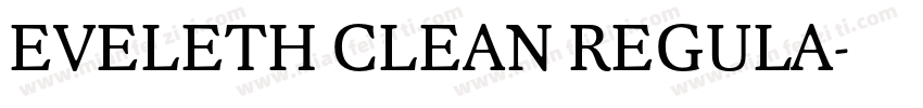 EVELETH CLEAN REGULA字体转换